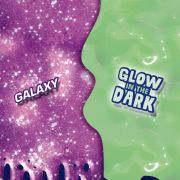 Slime colorat fluorescent cu sclipici pentru copii (2x120 gr.)