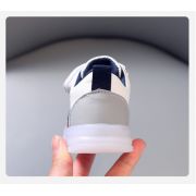 Adidasi albi cu gri, rosu si bleumarine cu luminite MD1012-2-c