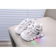 Adidasi albi cu gri si ivoire cu luminite (marime disponibila: marimea 23) adg-58-3-c.marimea 23