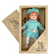 Papusa Nines D'Onil, Tita Lana, cu sunete, cu parul roscat, cu rochie menta, cu miros de vanilie, 45 cm