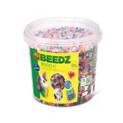 Set margele de calcat culori trendy Beedz, in galeata 9000 bucati