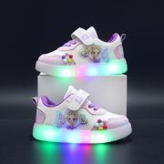 Adidasi albi cu lila cu luminite - Doll MB8802-3-c