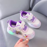 Adidasi albi cu lila cu luminite - Doll MB8802-3-c