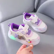 Adidasi albi cu lila cu luminite - Doll MB8802-3-c