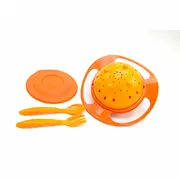 Bol multifunctional cu capac si rotire 360 grade BabyJem Amazing Bowl (Culoare: Gri) JEMbj_3504