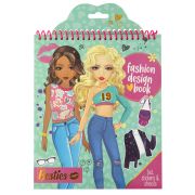 Carte cu abtibilduri - fashion design (verde)