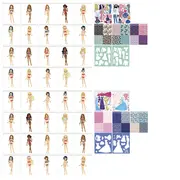 Carte cu abtibilduri - fashion design (verde)