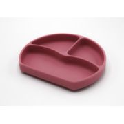 Farfurie din silicon cu 3 compartimente pentru auto-diversificare BabyJem (Culoare: Maro) JEMbj_7156