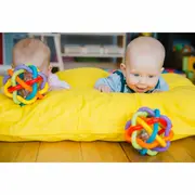 Minge cu activitati, Playgro, Pentru bebelusi, Cu zornaitoare, Dimensiune mare, Bendy Ball BYN184557