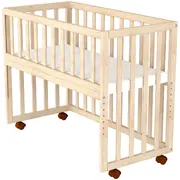 Patut copii din lemn co-sleeper hubners eva 94x46 cm natur hubpcshena