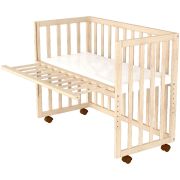Patut copii din lemn co-sleeper hubners eva 94x46 cm natur hubpcshena