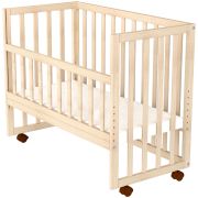 Patut copii din lemn co-sleeper hubners eva 94x46 cm natur hubpcshena