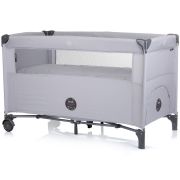 Patut pliabil chipolino relax ash grey linen cu laterala culisanta hubkosire241as