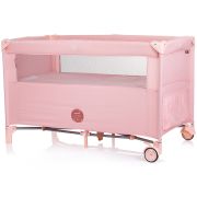 Patut pliabil chipolino relax flamingo linen cu laterala culisanta hubkosire244fl