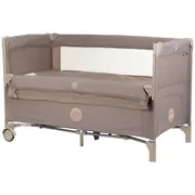 Patut pliabil chipolino relax macadamia linen cu laterala culisanta hubkosire242ma