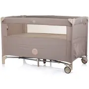 Patut pliabil chipolino relax macadamia linen cu laterala culisanta hubkosire242ma