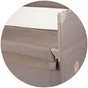 Patut pliabil chipolino relax macadamia linen cu laterala culisanta hubkosire242ma