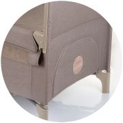 Patut pliabil chipolino relax macadamia linen cu laterala culisanta hubkosire242ma