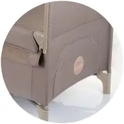 Patut pliabil chipolino relax macadamia linen cu laterala culisanta hubkosire242ma