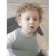 Set diversificare 4 piese din silicon BabyJem: bavetica, farfurie, lingurita si pahar (Culoare: Latte) JEMbj_7286