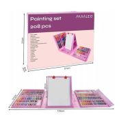 Set pentru pictura 208 piese cu geanta inclusa Maaleo Iso Trade MY18117 BBJMY18117_Roz