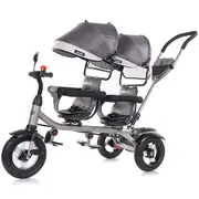 Tricicleta gemeni chipolino 2play silver grey hubtrk2p0244sg