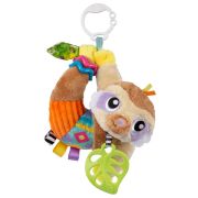 Jucarie carucior sau scaun auto, Playgro, Salo, Cu inele pentru dentitie, Cu diverse forme si texturi, Cu sunete si zornaieli, Dezvolta abilitatile motorii si imaginatia, 0 luni+, Sensory Friend Salo Sloth BYN188472