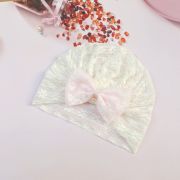 Caciulita tip turban din danteluta (marime disponibila: 6-9 luni (marimea 19 incaltaminte), culoare: ivoire) adj0066-be1.6-9 luni (marimea 19 incaltaminte)-ivoire