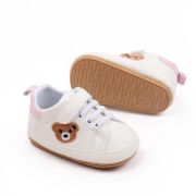 Pantofiori albi cu insertie roz - Teddy MDBMB3134-1-p10