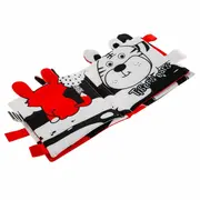 Carticica senzoriala, Bocioland, Cu 8 pagini in culori contrastante, Fosneste cand este atinsa, Din material moale, 0 luni+, Horse BYNBL092