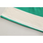 Costumas pentru baietei cu tricou tip polo in dungi verzi si ivoire MDXBR30-R1
