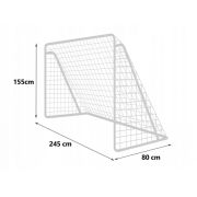 Poarta mare pentru fotbal cu covoras numerotat, 245 x 80 x 155 cm,  neo-sport 1455 edeedi1455