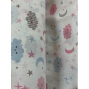 Cearceaf din muselina, 2buc./set, 120x160cm, norisori pink, Kreis