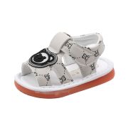 Sandalute albe cu piuitoare - Teddy MBB601-1-s1