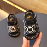 Sandalute negre cu piuitoare - Teddy MDB601-2-s1
