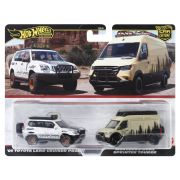 HOT WHEELS PREMIUM SET 2 MASINUTE METALICE TOYOTA LAND CRUISER PRADO SI MERCEDES BENZ SPRINTER TOURER SCARA 1:64 VIVMTHBL96_HRR76