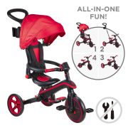 Tricicleta globber explorer 4 in 1 pliabila, culoare rosie funk732-102