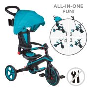 Tricicleta globber explorer 4 in 1 pliabila, culoare turquoise funk732-105