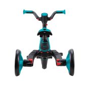 Tricicleta globber explorer 4 in 1 pliabila, culoare turquoise funk732-105