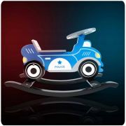 Balansoar masina de politie din lemn ricokids 785000 edeedi785000