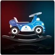 Balansoar masina de politie din lemn ricokids 785000 edeedi785000