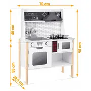 Bucatarie din lemn pentru copii cu sunete si lumini ricokids rc-846 edeedi7846