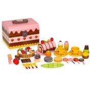 Cutie cu dulciuri si accesorii din lemn, 29 elemente, ecotoys hc601926 edeedihc601926