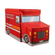 Cutie depozitare cu capac Masina Pompieri 53 x 26 x 31.5 cm Kruzzel MY6852 BBJMY6852_Rosu