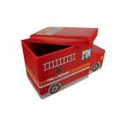 Cutie depozitare cu capac Masina Pompieri 53 x 26 x 31.5 cm Kruzzel MY6852 BBJMY6852_Rosu