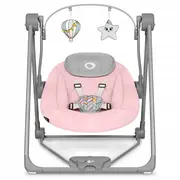Fotoliu balansoar, Lionelo, Otto Cozy, Cu melodii, Cu 5 viteze de balansare, Cu temporizator, 57x55 cm, Roz BYNLO-OTTO_PINK_BABY