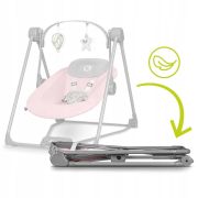Fotoliu balansoar, Lionelo, Otto Cozy, Cu melodii, Cu 5 viteze de balansare, Cu temporizator, 57x55 cm, Roz BYNLO-OTTO_PINK_BABY