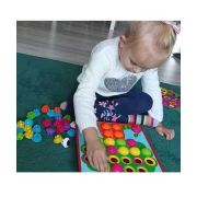 Joc Educational Button Idea  cu 12 mozaicuri si 45 butoane colorate in 6 culori Kruzzel MY18258 BBJMY18258_Initiala