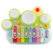 Jucarie educativa cu xilofon, pian, tobe si lumini ricokids rk-751 edeedi775100