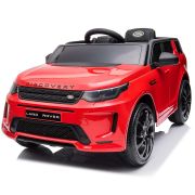 Masinuta electrica chipolino suv land rover discovery cu scaun din piele si roti eva red hubeljlrd223re